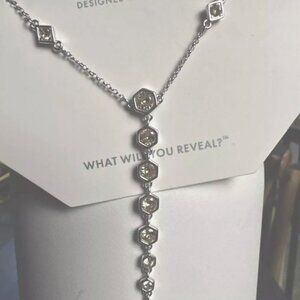 BP Solid Sterling Silver Necklace BP6777 Cubic Zirconia Smokey Topaz $238 MSRP!